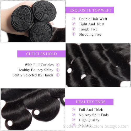 virgin hair bundles for factory wholesales 100% CUTICLE ALIGNED Remy human hair extensions
